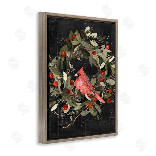 Stupell Industries Emma Scarvey | Red Cardinal In Wreath
