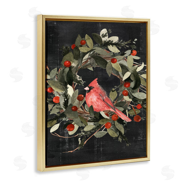 Stupell Industries Emma Scarvey | Red Cardinal In Wreath