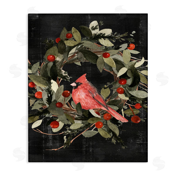 stupell industries Emma Scarvey | Red Cardinal In Wreath