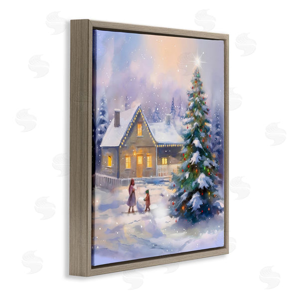 Stupell Industries Enrico McGarrigle | Children Building Snowman Wall Art