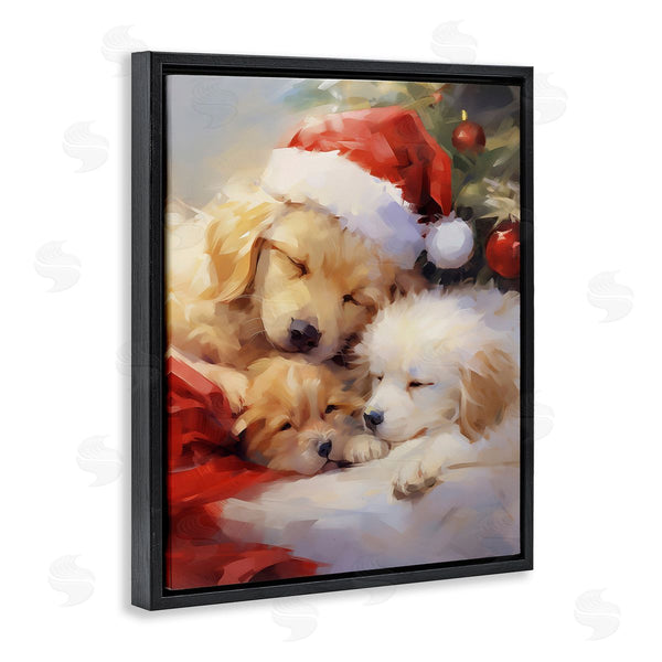 Stupell Industries Enrico McGarrigle | Christmas Puppies By Tree Wall Art