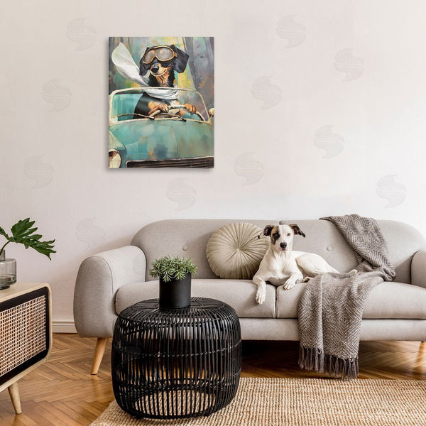 Stupell Industries Enrico McGarrigle | Dog On Joy Ride Wall Art