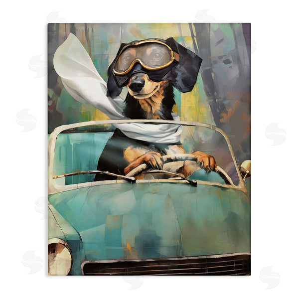 stupell industries Enrico McGarrigle | Dog on Joy Ride Wall Art
