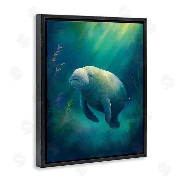 Stupell Industries Enrico McGarrigle | Manatee Underwater View