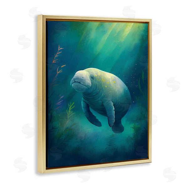 Stupell Industries Enrico McGarrigle | Manatee Underwater View