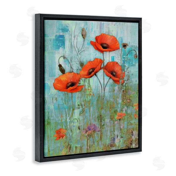 Stupell Industries Enrico McGarrigle | Poppy Meadow On Blue