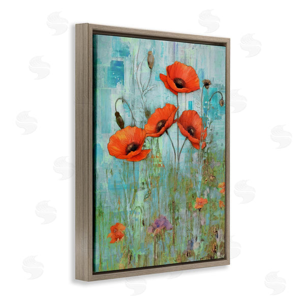 Stupell Industries Enrico McGarrigle | Poppy Meadow On Blue