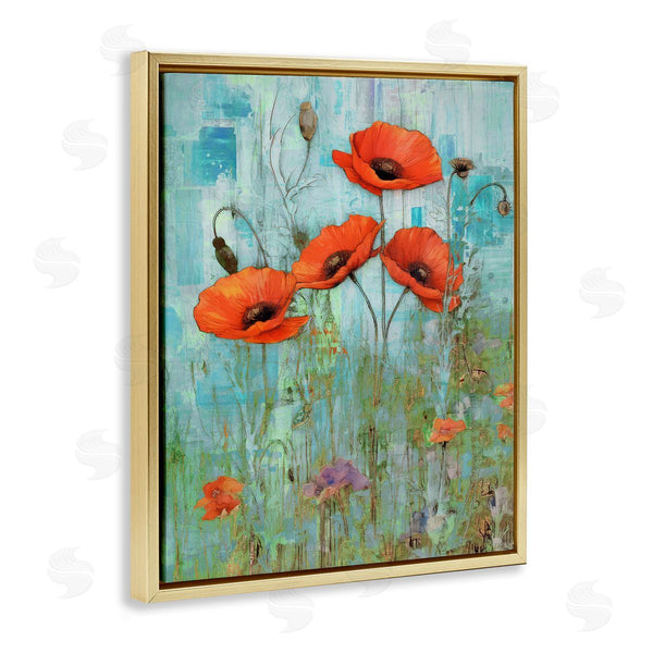 Stupell Industries Enrico McGarrigle | Poppy Meadow On Blue