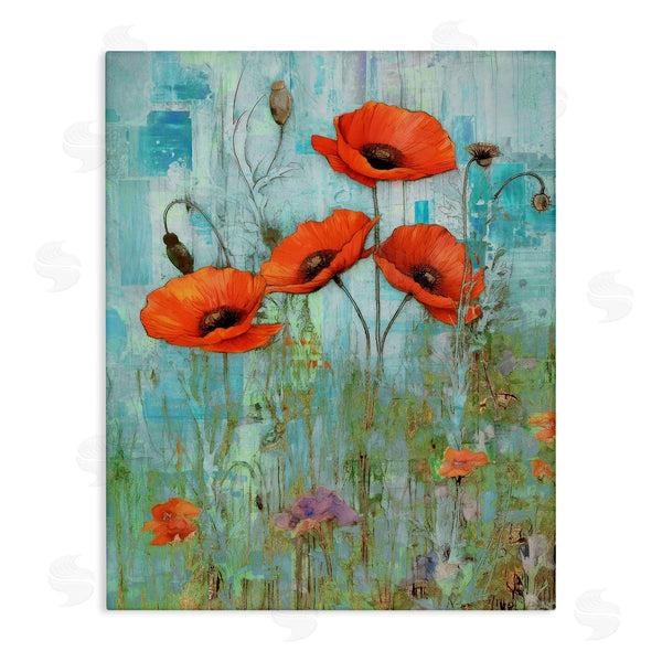 stupell industries Enrico McGarrigle | Poppy Meadow on Blue