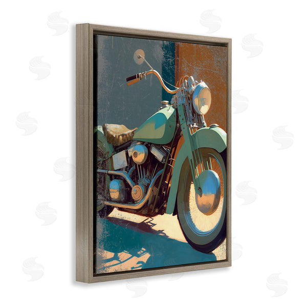 Stupell Industries Enrico McGarrigle | Rustic Green Motorcycle