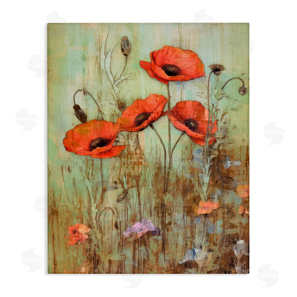 stupell industries Enrico McGarrigle | Rustic Red Poppies