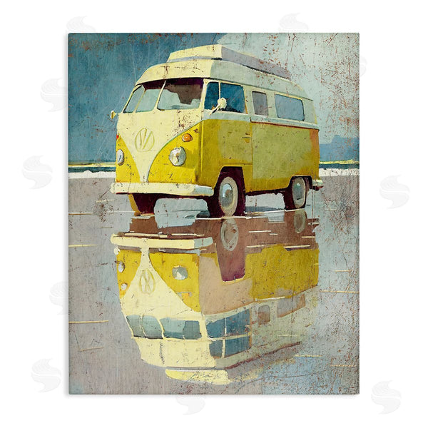 stupell industries Enrico McGarrigle | Yellow Rustic Minibus