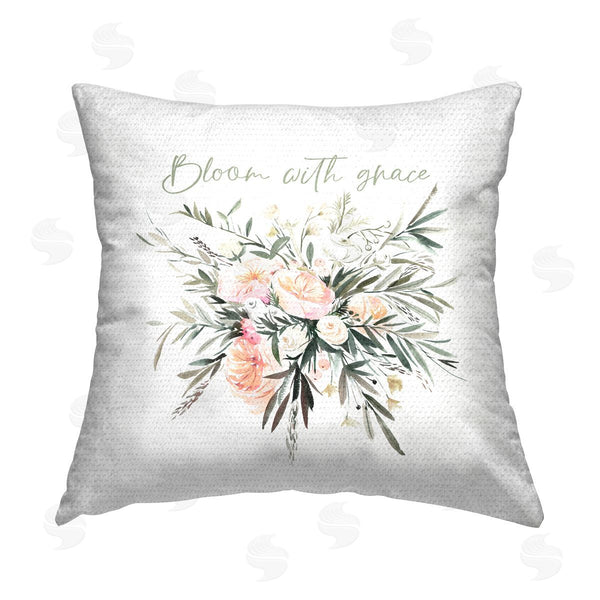 Stupell Industries Enya Todd | Bloom With Grace Florals Printed Throw Pillow