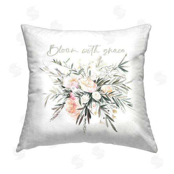 stupell industries Enya Todd | Bloom With Grace Florals Printed Throw Pillow