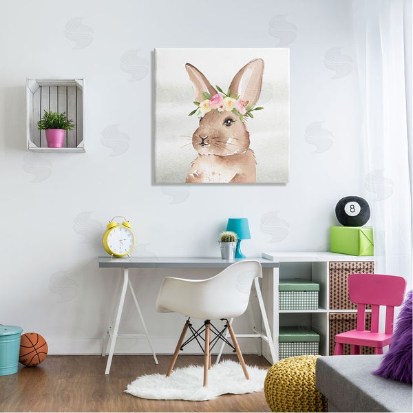 Stupell Industries Enya Todd | Bunny With Rose Garland Wall Art