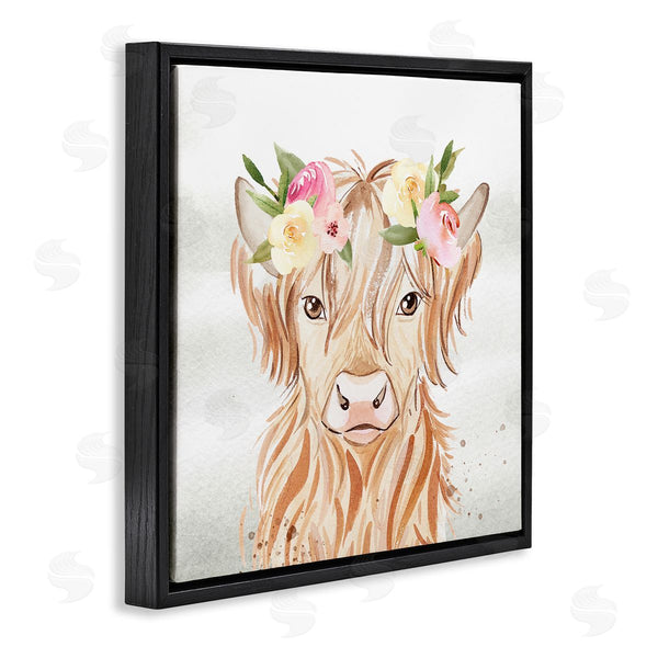 Stupell Industries Enya Todd | Cattle & Floral Garland Wall Art