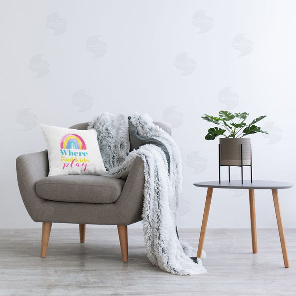 Stupell Industries Enya Todd | Cool Kids Play Phrase Printed Throw Pillow