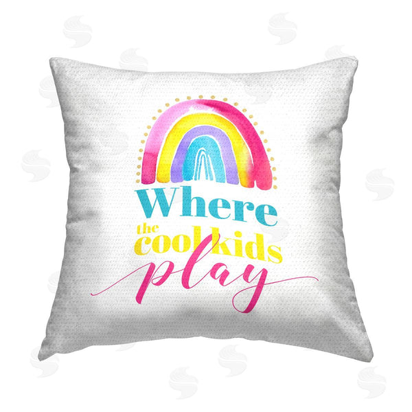 Stupell Industries Enya Todd | Cool Kids Play Phrase Printed Throw Pillow