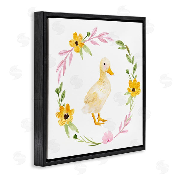 Stupell Industries Enya Todd | Duckling With Daisy Wreath