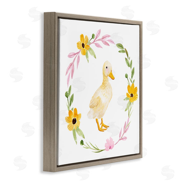 Stupell Industries Enya Todd | Duckling With Daisy Wreath