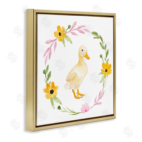 Stupell Industries Enya Todd | Duckling With Daisy Wreath