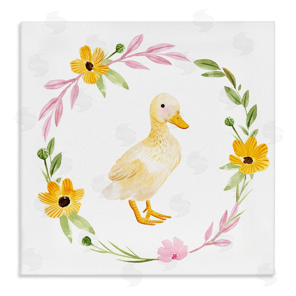 stupell industries Enya Todd | Duckling with Daisy Wreath