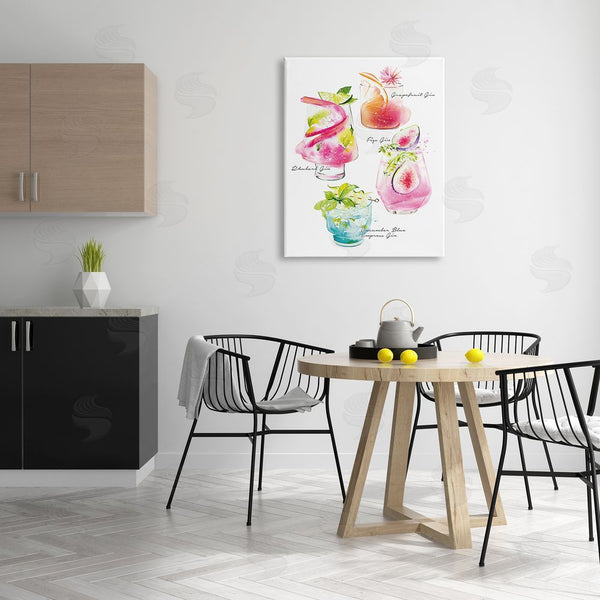 Stupell Industries Enya Todd | Gin Cocktail Menu Wall Art