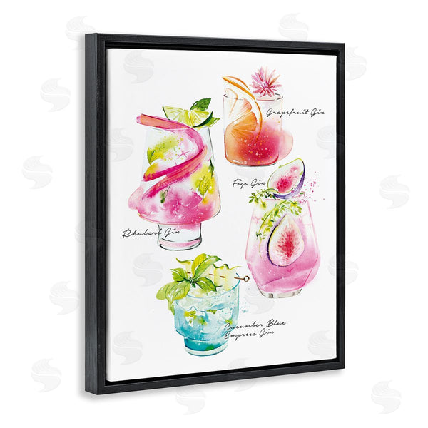 Stupell Industries Enya Todd | Gin Cocktail Menu Wall Art