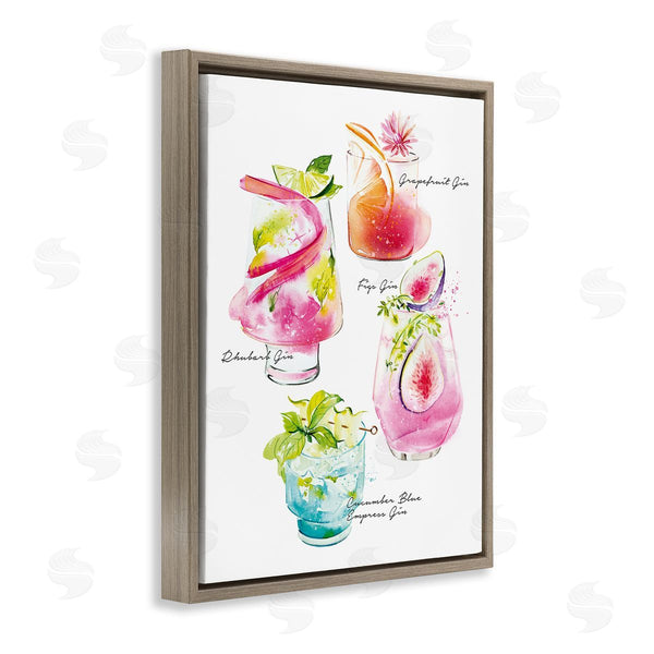 Stupell Industries Enya Todd | Gin Cocktail Menu Wall Art