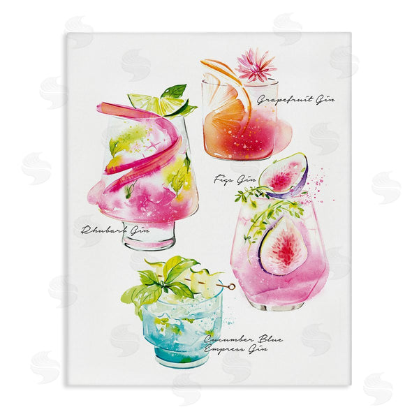 stupell industries Enya Todd | Gin Cocktail Menu Wall Art