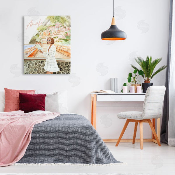 Stupell Industries Enya Todd | Girl At Amalfi Coast Wall Art
