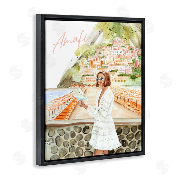 Stupell Industries Enya Todd | Girl At Amalfi Coast Wall Art