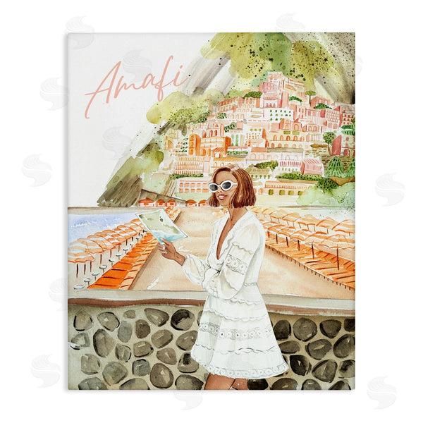 stupell industries Enya Todd | Girl at Amalfi Coast Wall Art