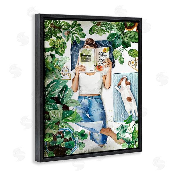 Stupell Industries Enya Todd | Girl Reading Book With Dog Wall Art