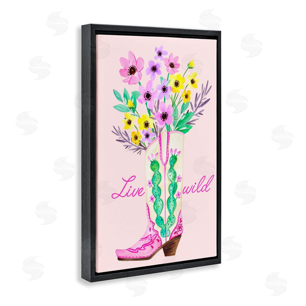 Stupell Industries Enya Todd | Live Wild Cowgirl Boot