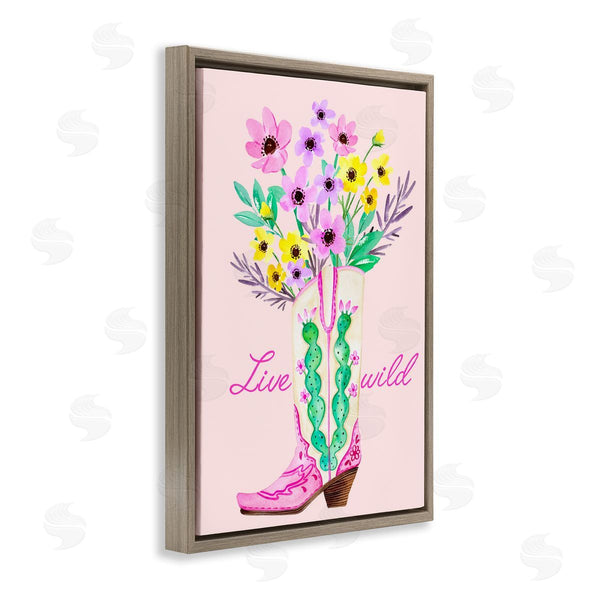 Stupell Industries Enya Todd | Live Wild Cowgirl Boot