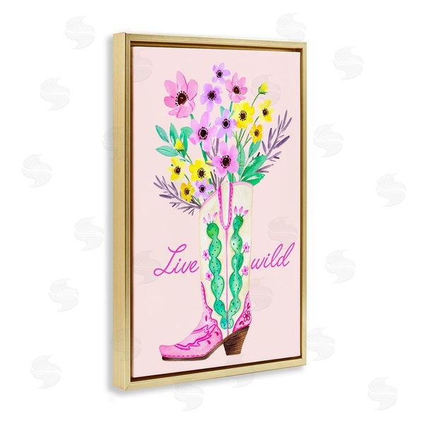 Stupell Industries Enya Todd | Live Wild Cowgirl Boot