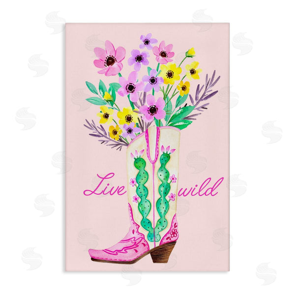 stupell industries Enya Todd | Live Wild Cowgirl Boot