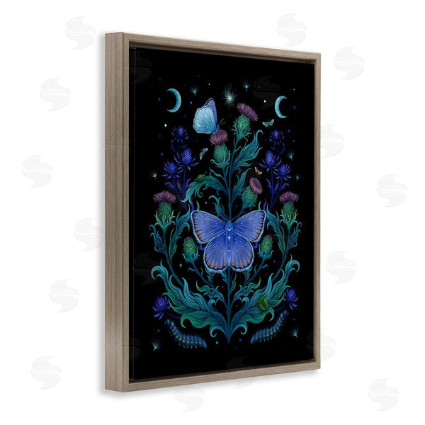 Stupell Industries Episodic Drawings | Floral Night Sky Butterfly Wall Art