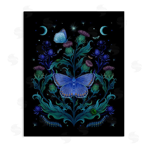 stupell industries Episodic Drawings | Floral Night Sky Butterfly Wall Art