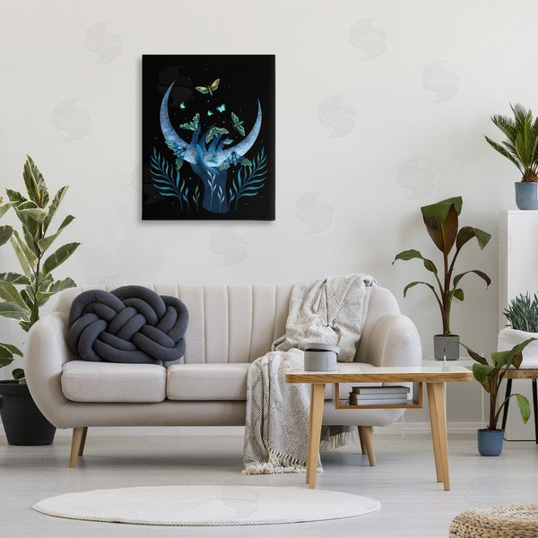 Stupell Industries Episodic Drawings | Holding Moon With Moths Wall Art