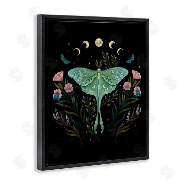 Stupell Industries Episodic Drawings | Luna Moth With Florals Wall Art