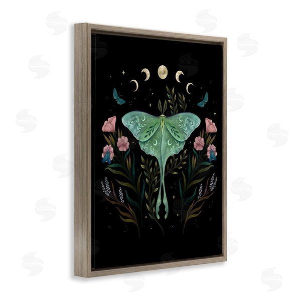 Stupell Industries Episodic Drawings | Luna Moth With Florals Wall Art