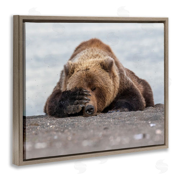 Stupell Industries Eric Fisher | Monday Blues Bear Wall Art