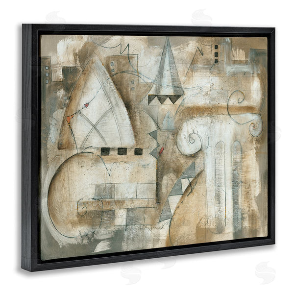 Stupell Industries Eric Waugh | Abstract Traditional City Architecture European Ionic Pillar Wall Art