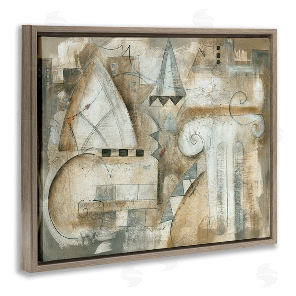 Stupell Industries Eric Waugh | Abstract Traditional City Architecture European Ionic Pillar Wall Art