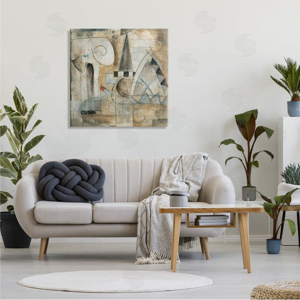 Stupell Industries Eric Waugh | Classic Architecture Abstract Steepled Buildings Ionic Pillar Painting Wall Art