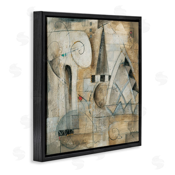 Stupell Industries Eric Waugh | Classic Architecture Abstract Steepled Buildings Ionic Pillar Painting Wall Art
