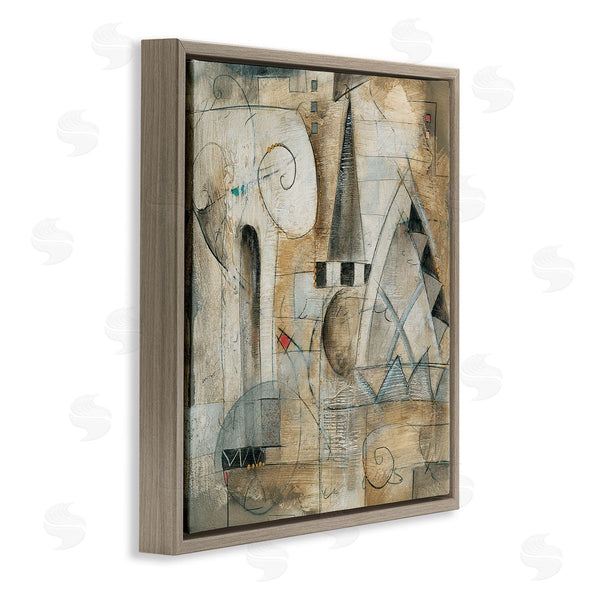 Stupell Industries Eric Waugh | Classic Architecture Abstract Steepled Buildings Ionic Pillar Painting Wall Art