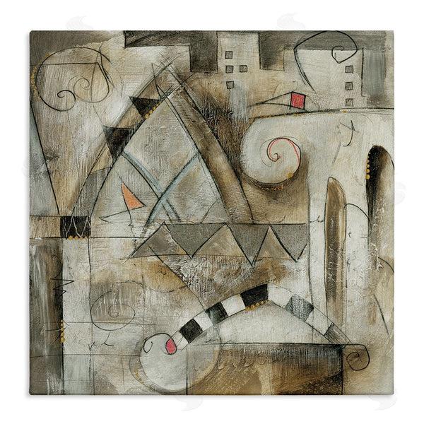 stupell industries Eric Waugh | Traditional European City Abstract Painting Rustic Pillars Wall Art
